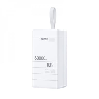 Power Bank 60000 mAh 100W — Remax RPP-650 100W PD+QC Fast charging — White