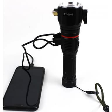 Ліхтар ручний акумуляторний з USB, ZOOM, склобоєм та магнітом - SY-2008